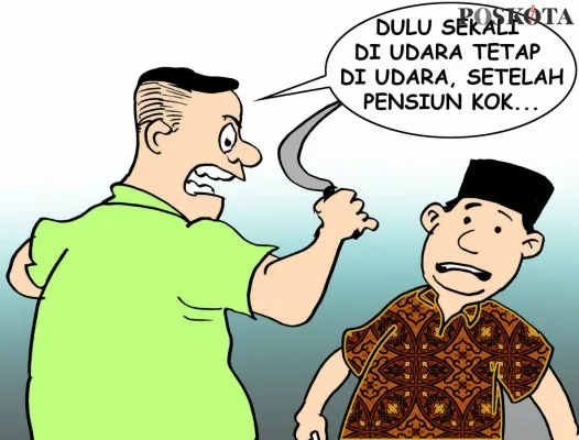 Pria Pensiunan Dibabat Celurit Karena "On Air" Bini Tetangga (Ilustrasi Poskota/Yudhi Himawan)