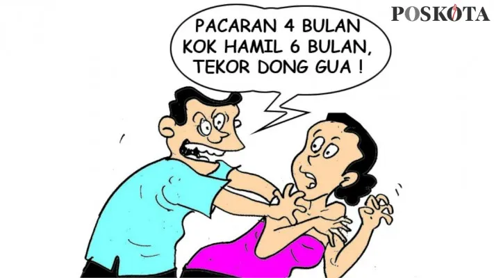 Marah Jadi Generasi Penerus Kekasih Hamil Malah Dicekik. (Kartunis/Nah Ini Dia/Poskota.co.id)