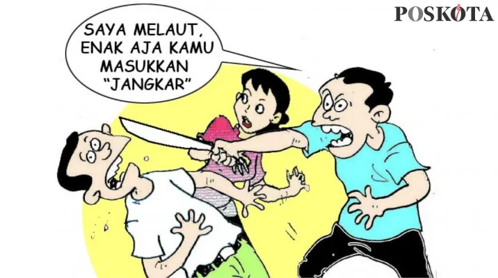 Ditinggal Melaut Cari Ikan, Istri Memasukan 'Jangkar'. (Kartunis/Nah Ini Dia/Poskota.co.id)