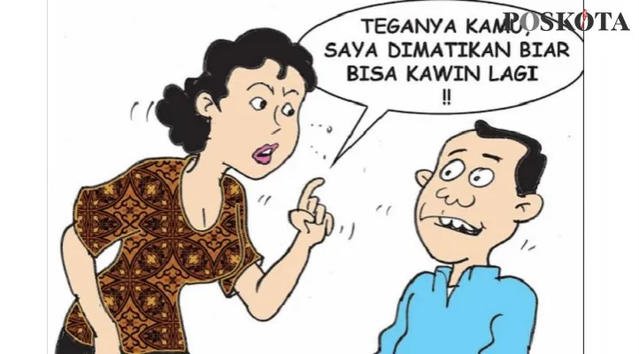 Nah Ini Dia, edisi Istri Menolak Poligami, akte dibuat meninggal. (iloustrator: Ucha)