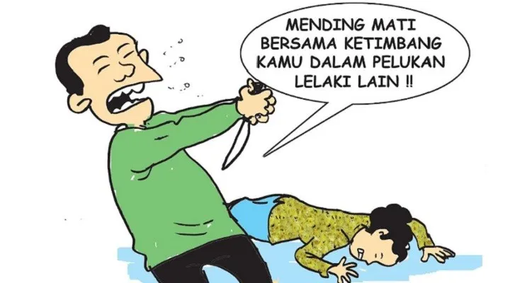 Nah Ini Dia, Ediai: Tak Rela Jandanya Nikah Lagi Lebih Bagus Mati Bersama Saja. (ilustrator: ucha)