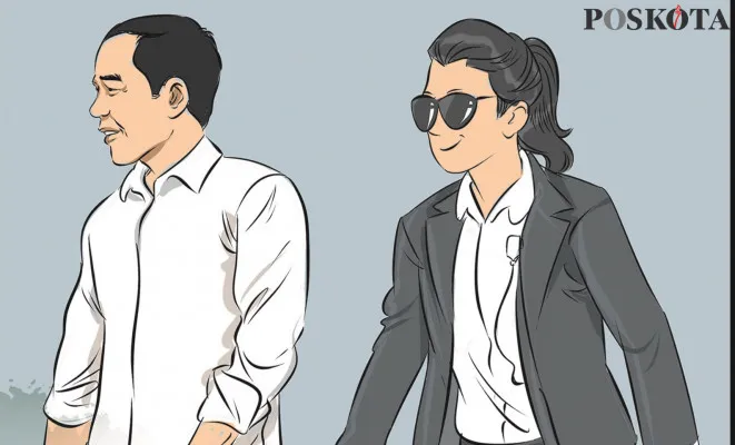 Ilustrasi Pasprampres saat mengawall Presiden Joko Wiidodo.(Dok.Poskota)