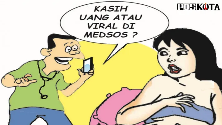 Karikatur Nah Ini Dia "Kasih Uang atau Viral di Medsos". (kartunis: poskota/ucha)