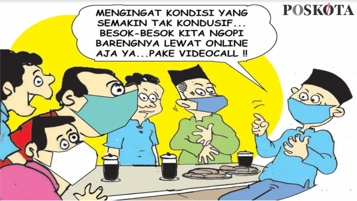 Karikatur: Jangan Sampai Pindah Kerumunan. (Kartunis/Poskota.co.id)