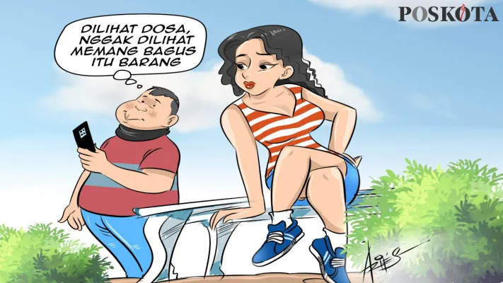 Karikatur: Pamer ‘Daleman’, Lupa Kalau Sudah Tuwir! (Kartunis/Poskota.co.id)