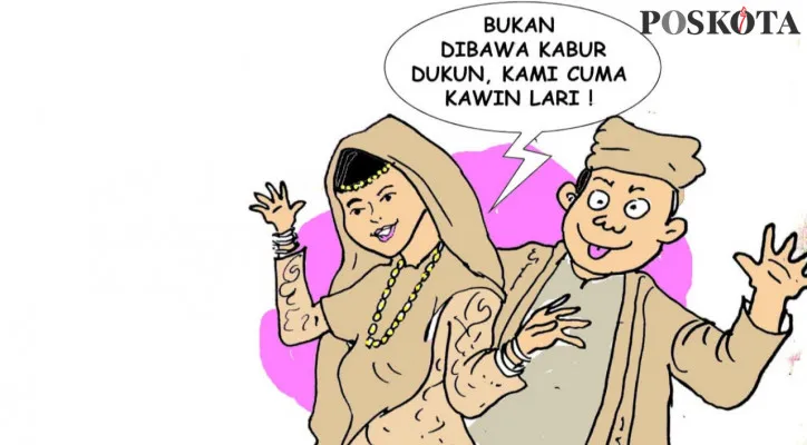 Karikatur: Mahasiswi Hilang Saat KKN, Ternyata Cuma Kawin Lari. (Kartunis/Poskota.co.id)