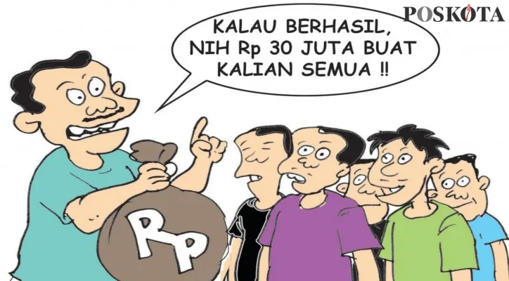 Pembunuh Bayaran Beraksi Pebinor Dibandrol Rp30 Juta. (Kartunis/Nah Ini Dia/Poskota.co.id)