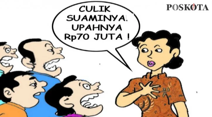 Dendam Pelakor Banyak Duit, Bayar Penculik Gebuki Orang. (Kartunis/Nah Ini Dia/Poskota.co.id)