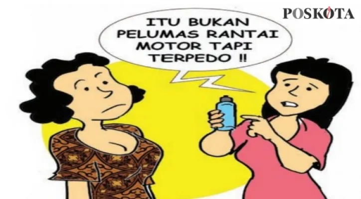 Temukan Pelumas Torpedo Dalam Kamar Ibu Kandung. (Kartunis/Nah Ini Dia/Poskota.co.id)