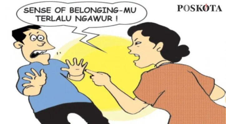 Terlalu Merasa Memiliki Padahal Dia Bini Tetangga. (Kartunis/Nah Ini Dia/Poskota.co.id)