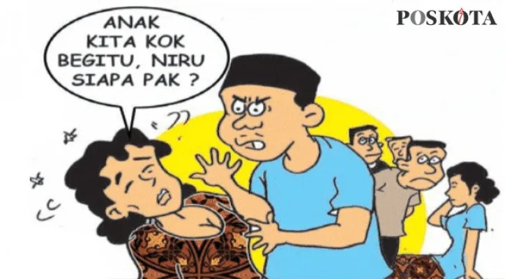 Dikabari Anak Pelihara WIL Sang Ibu Langsung Semaput. (Kartunis/Nah Ini Dia/Poskota.co.id)