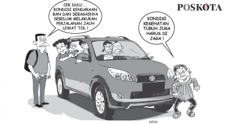 Jalan Tol Tidak Aman? Ah, Masak, sih. (Kartunis/Nah Ini Dia/Poskota.co.id/Ucha)