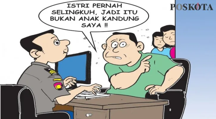 Dulu Bini Pernah Selingkuh, Kini Dua Anaknya Diperkosa. (Kartunis/Poskota.co.id/Nah Ini Dia/Ucha)