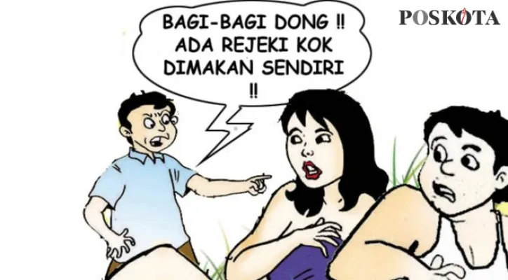 Kartun Nah Ini Dia: Baru Lepas dari Mulut Buaya, Buruh Pabrik Dicaplok Singa. (kartunis: poskota/ucha)