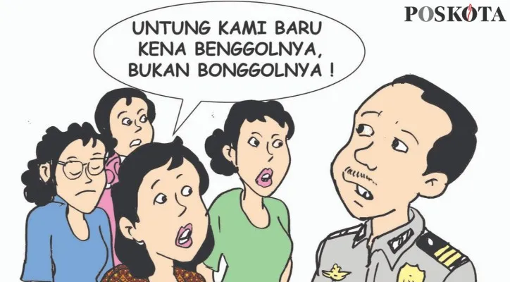 Kartun Nah Ini Dia: Nipu Kencan Online Rp83 Juta, Gaet Benggol Belum Bonggol. (kartunis: poskota/ucha)