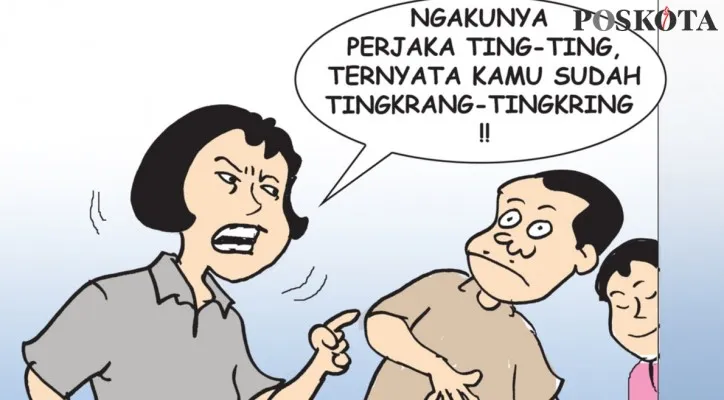 Kartun Nah Ini Dia: Pegawai Hubungan Masyarakat Kegemarannya Hubungan Intim. (kartunis: poskota/ucha)