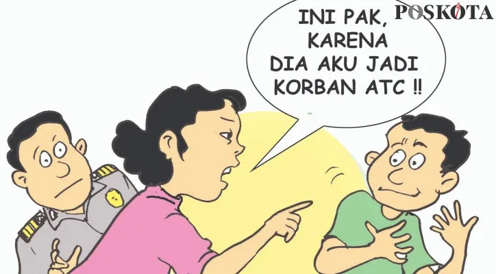 Kartun Nah Ini Dia: Diajak Mahasiswa Baru Kenal, Gadis Cantik Jadi Korban ACT. (kartunis: poskota/ucha)