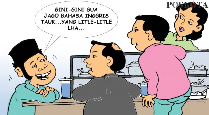 Kartun Obrolan Warteg: Mau Peduli, Terkendala Aplikasi. (kartunis: poskota/ucha)