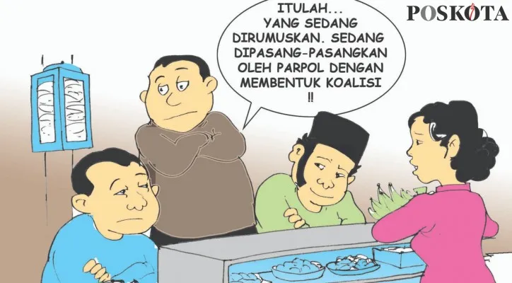 Kartun Obrolan Warteg: Dicari Duet Pemersatu Bangsa. (kartunis: poskota/ucha)