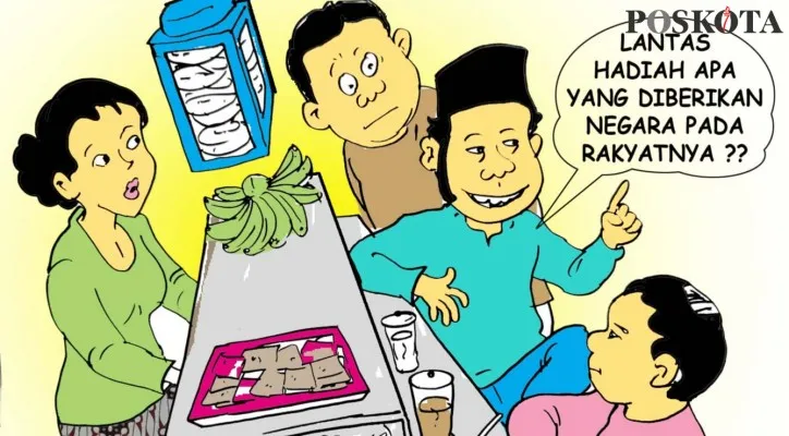 Kartun Obrolan Warteg: Berharap Hadiah 17-an. (kartunis: poskota/ucha)