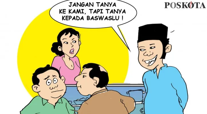 Kartun Obrolan Warteg: KPU dalam Sorotan. (kartunis: poskota/ucha)