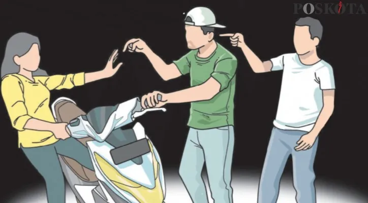 Ilustrasi pengendara sepeda motor dicegat OTK. (Poskota/Arif Setiadi)