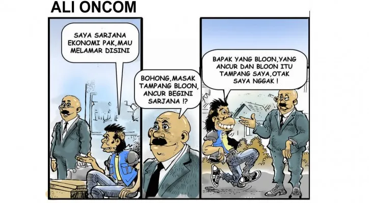 Ali Oncom sebetulnya pinter, tapi jarang betul