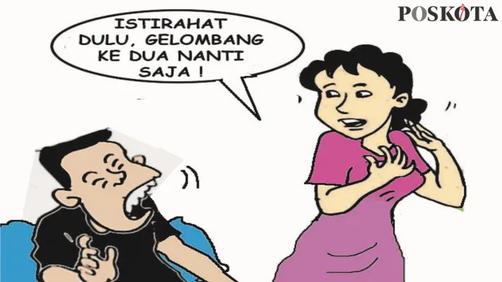 Karikatur Nah Ini Dia: Banyak Uang Pengin Goyang Malah Nyawanya Melayang. (kartunis: poskota)