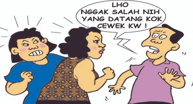 Ilustrasi Nah Ini Dia Bujang Lapok Boking Cewek yang Datang Waria Preman. (ucha)