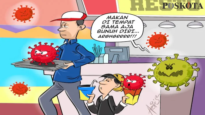 Karikatur: Melanggar PPKM Darurat, Tak Ubahnya Membuka Penularan. (Kartunis/Poskota.co.id)